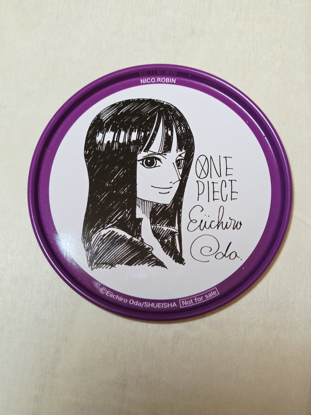*4 for $20* One Piece Purple Nico Robin Illustration Metal Coaster